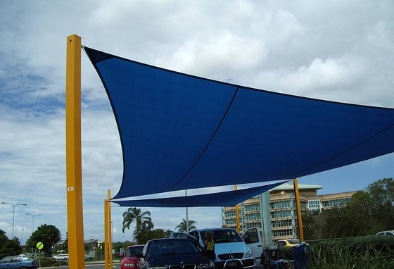สีฟ้า 10 X 14 10 X 12 180 Gsm Sun Shade Sail สำหรับ Beach Pergola Privacy