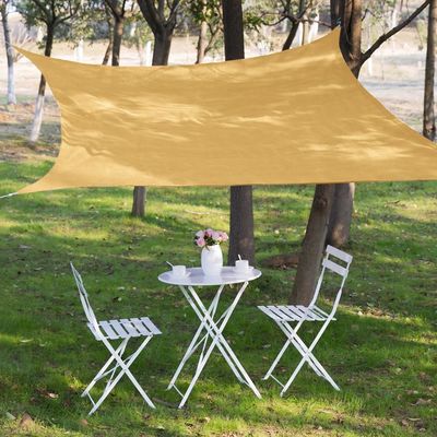 โป๊ะโคมระย้า UV Sail Shade สี่เหลี่ยมผืนผ้าขนาดใหญ่พิเศษ Sun Shade Sail