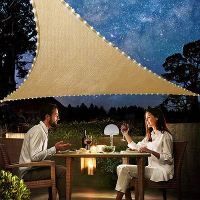 Sun Shade Sail Carport หลังคาสามเหลี่ยมสำหรับ Beach Pergola 180gsm