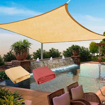 5X5m 160gsm โพลีเอสเตอร์กันน้ำ Shade Sail