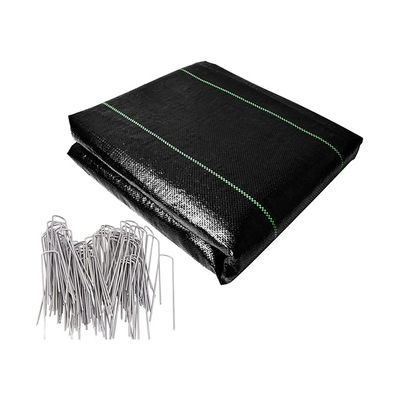 โพลีโพรพีลีน 100% เสื่อควบคุมวัชพืชพลาสติกคลุมด้วยหญ้าชั้นสวมทน