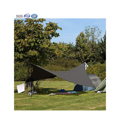 ผ้าโพลีเอสเตอร์สามเหลี่ยม Sun Shade Sail กันน้ำ PU เคลือบ